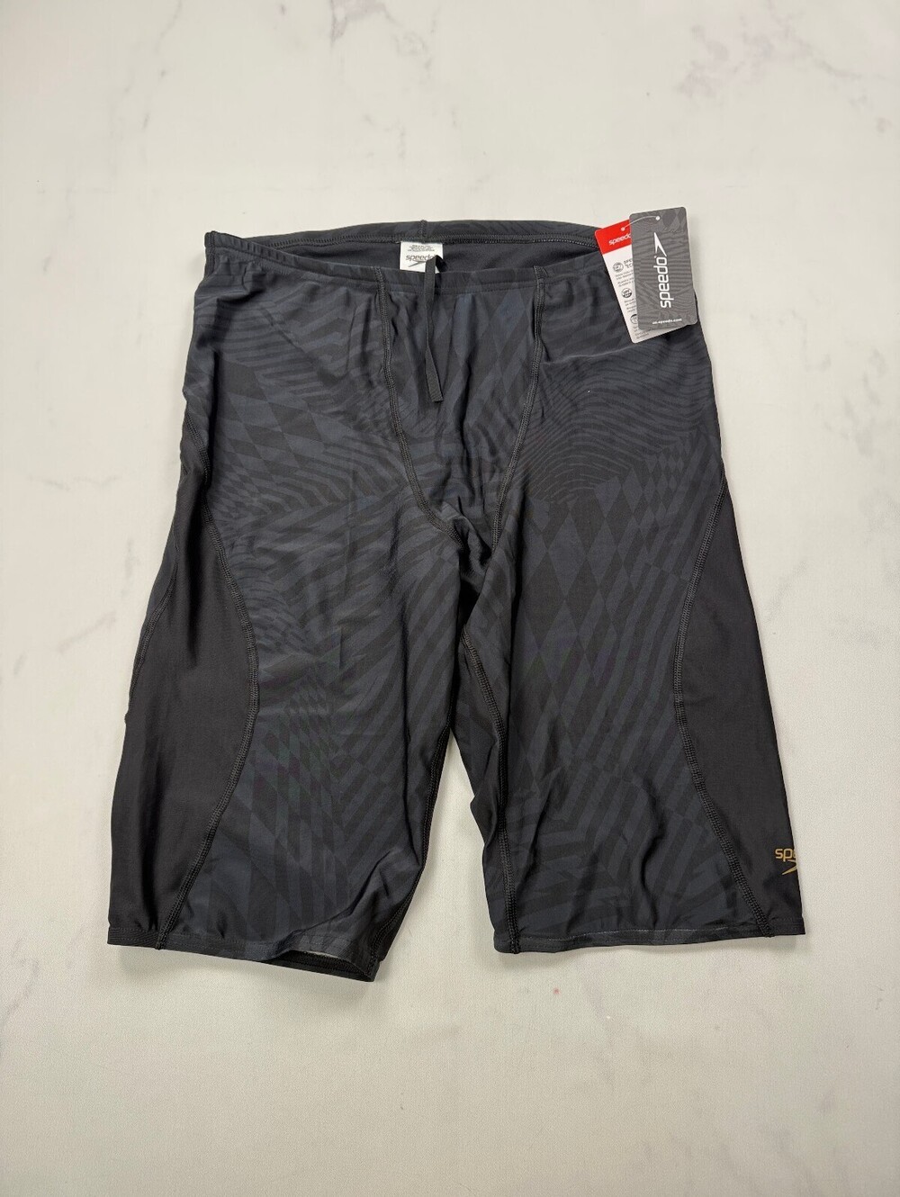 Speedo Pro LT Athletic Shorts Black Modern Adjustable - Mens 38